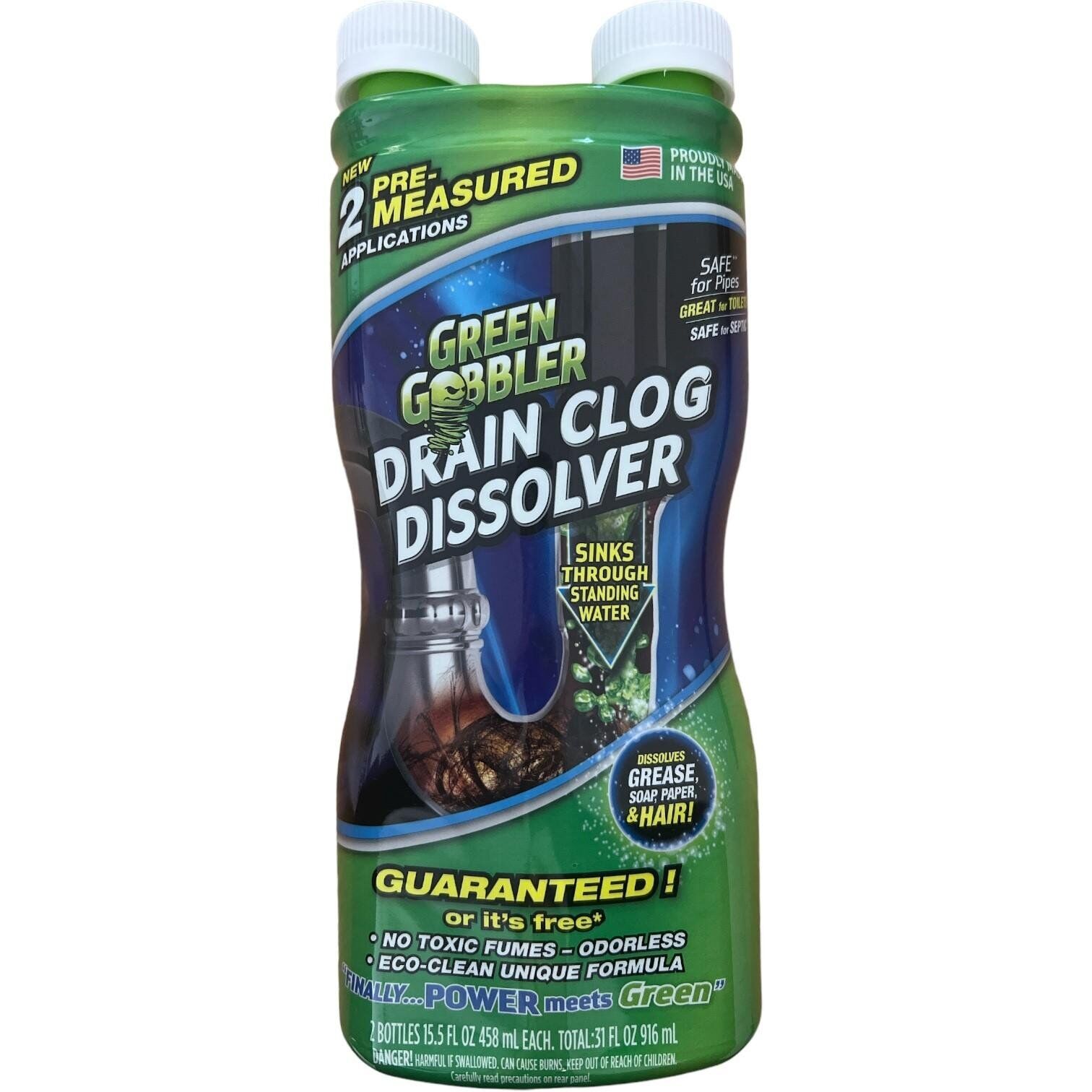 Green Gobbler - Drain Clog Dissolver u2013 916ml