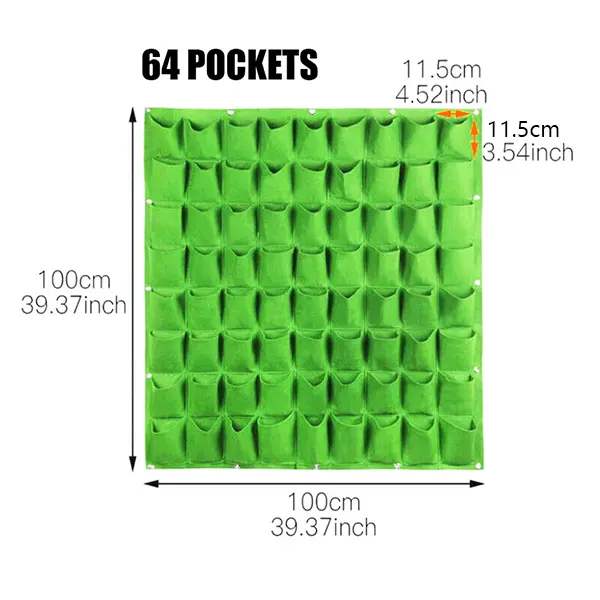 Pestrol 64 Pockets Hanging Grow Bag